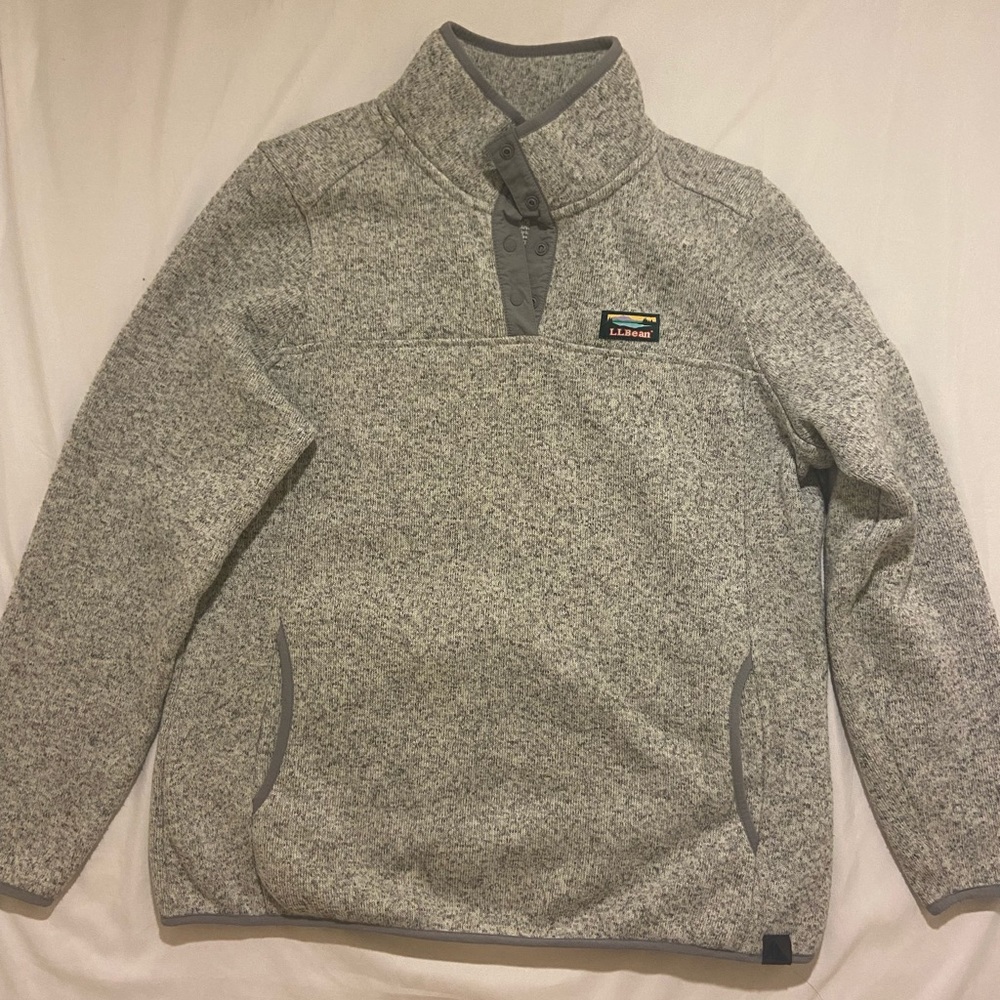L.L. Bean Women’s Quarter-Button Pullover – Size L